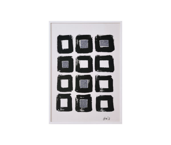 1-Squares (2022) – 1_1 – Encre sur papier cartonné – 100 x 70 cm – 2000 euros